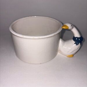 Vintage House of Lloyd Goose w/ Blue Bow Ceramic Planter or Soup Bowl 4”x2.5”